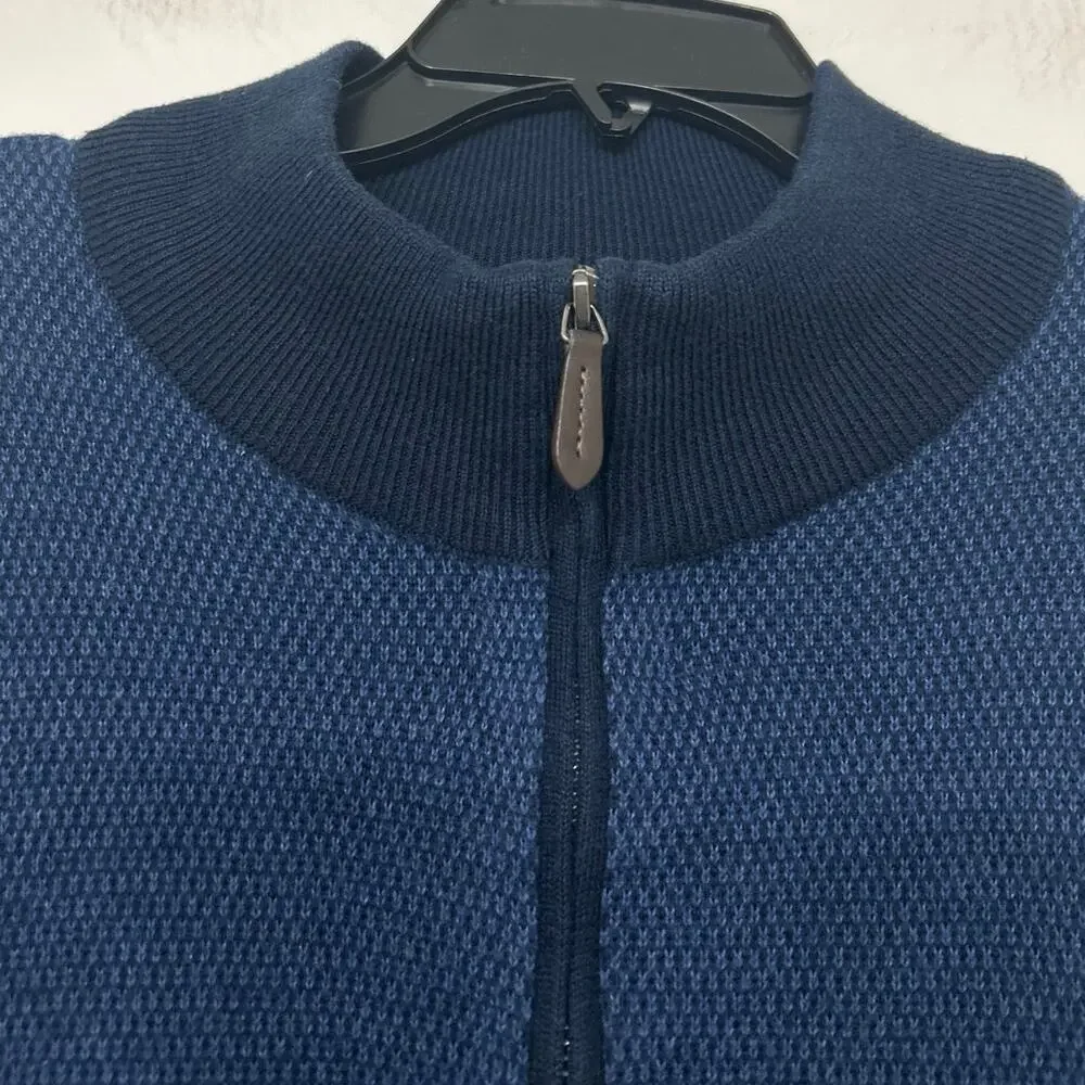 Vineyard Vines XXL Wool Blend Quarter Zip Sweater Navy Hamilton Pullover Preppy